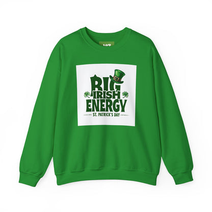 Big Irish Energy Crewneck Sweatshirt for St. Patrick's Day