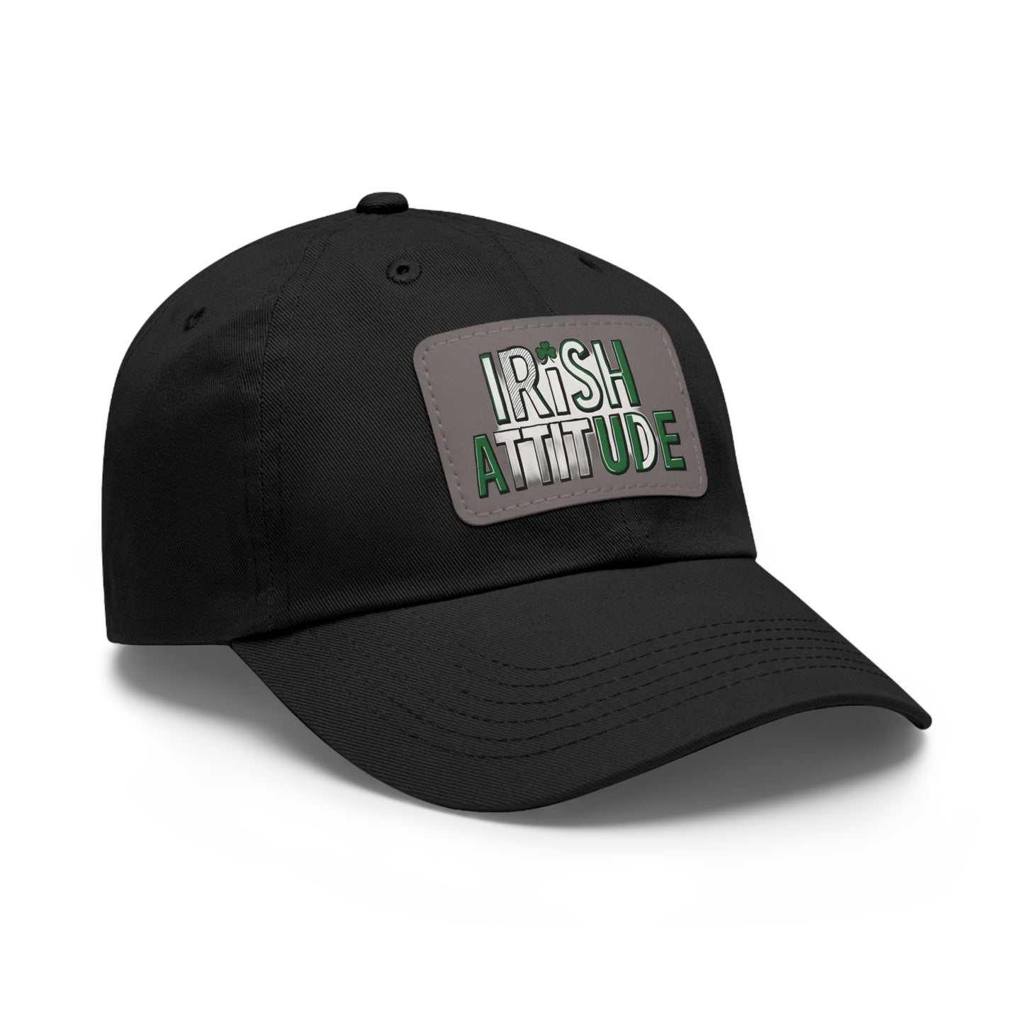 Irish Attitude Dad Hat with Leather Patch | Perfect for St. Patrick's Day