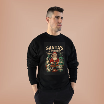 Santa's AI Workshop Sweatshirt — Retro Holiday Tech Christmas Crewneck