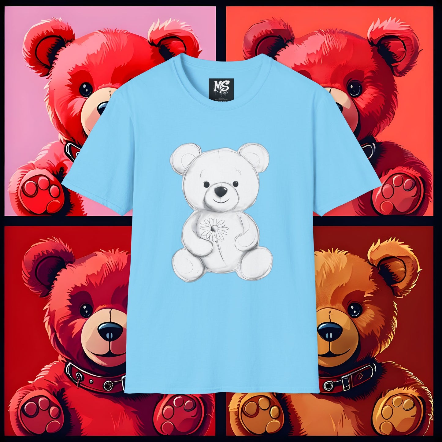 " Teddy Daisy" Unisex Softstyle T-Shirt