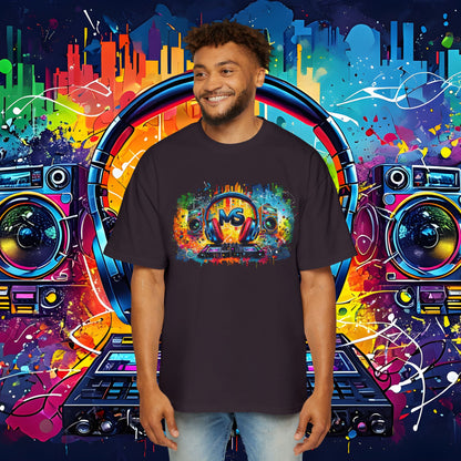 Colorful DJ Music Oversized Tee for Music Lovers