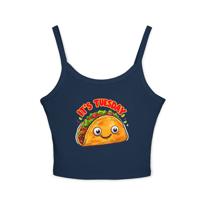 Taco Tuesday Women's Spaghetti Strap Tank Top - Relaxed Vibe for Chilling Days