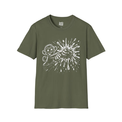 T-Shirt — Monkey throwing poop