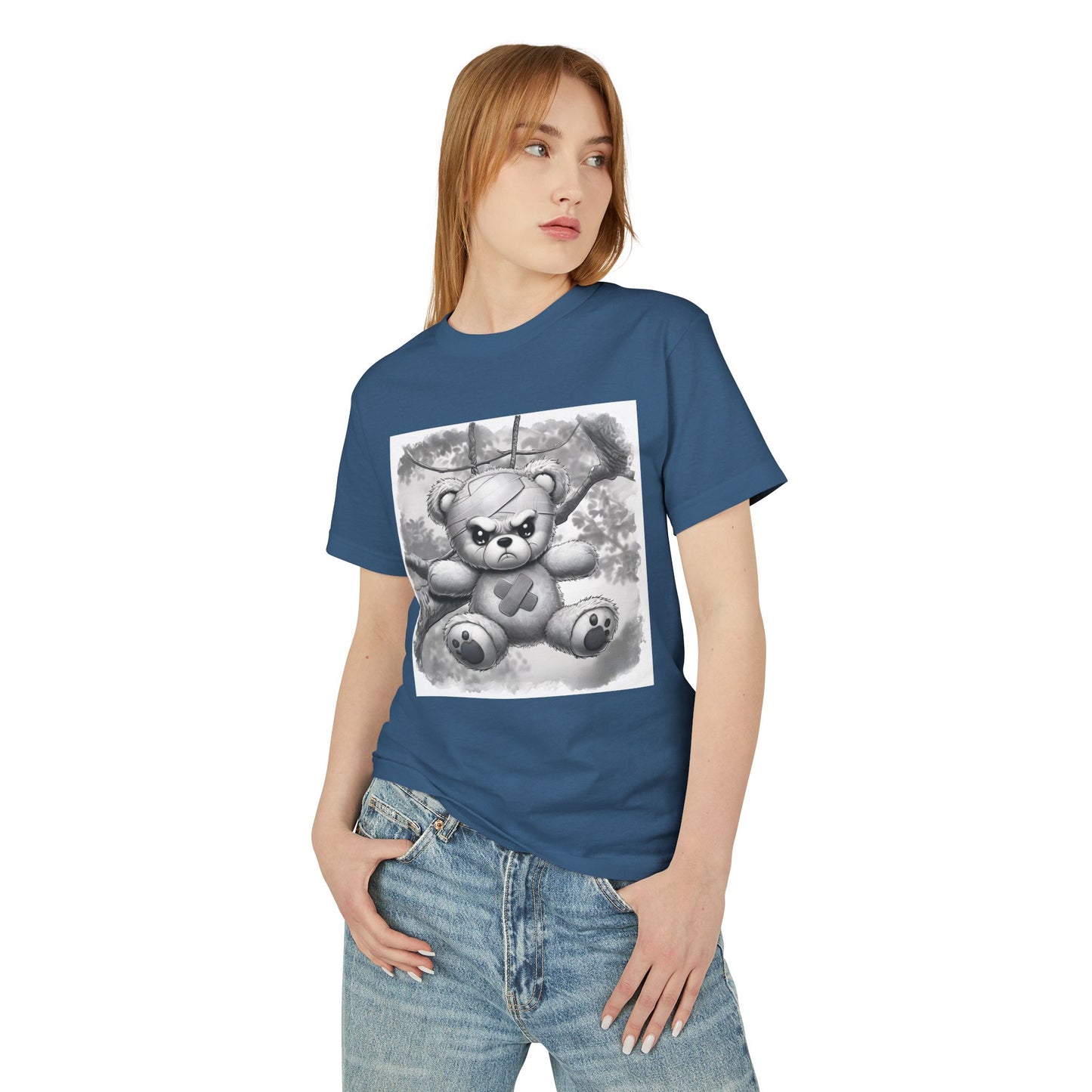 "Bandaged Bear II" Unisex Garment-Dyed Heavyweight Cotton Tee
