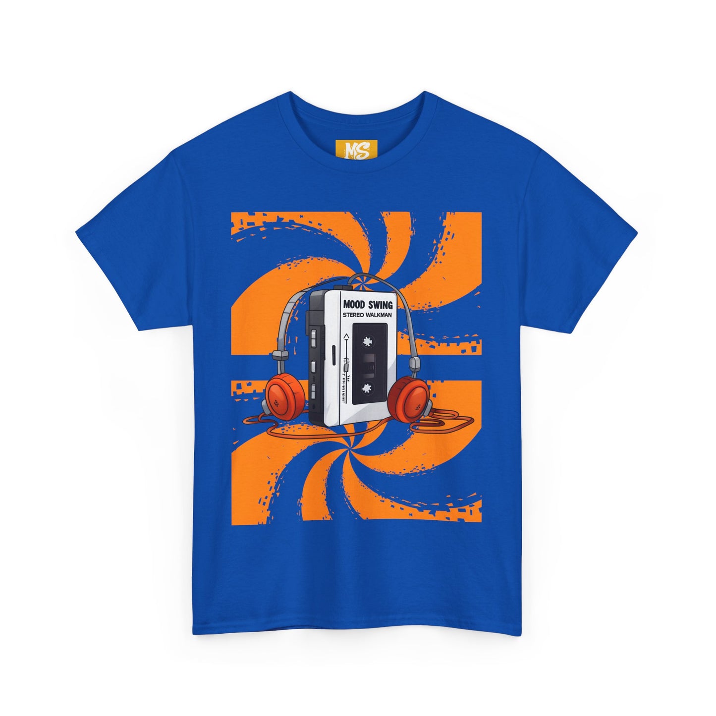 Retro Vibes Unisex Heavy Cotton Tee - Stylish 80s Walkman Graphic T-Shirt