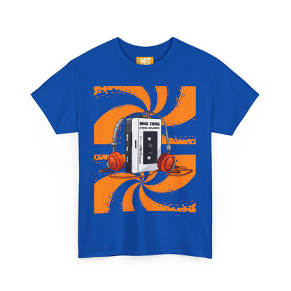 Retro Vibes Unisex Heavy Cotton Tee - Stylish 80s Walkman Graphic T-Shirt