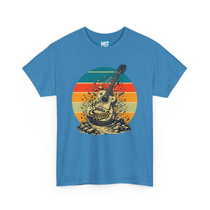 Retro Guitar Sundays Unisex Heavy Cotton Tee