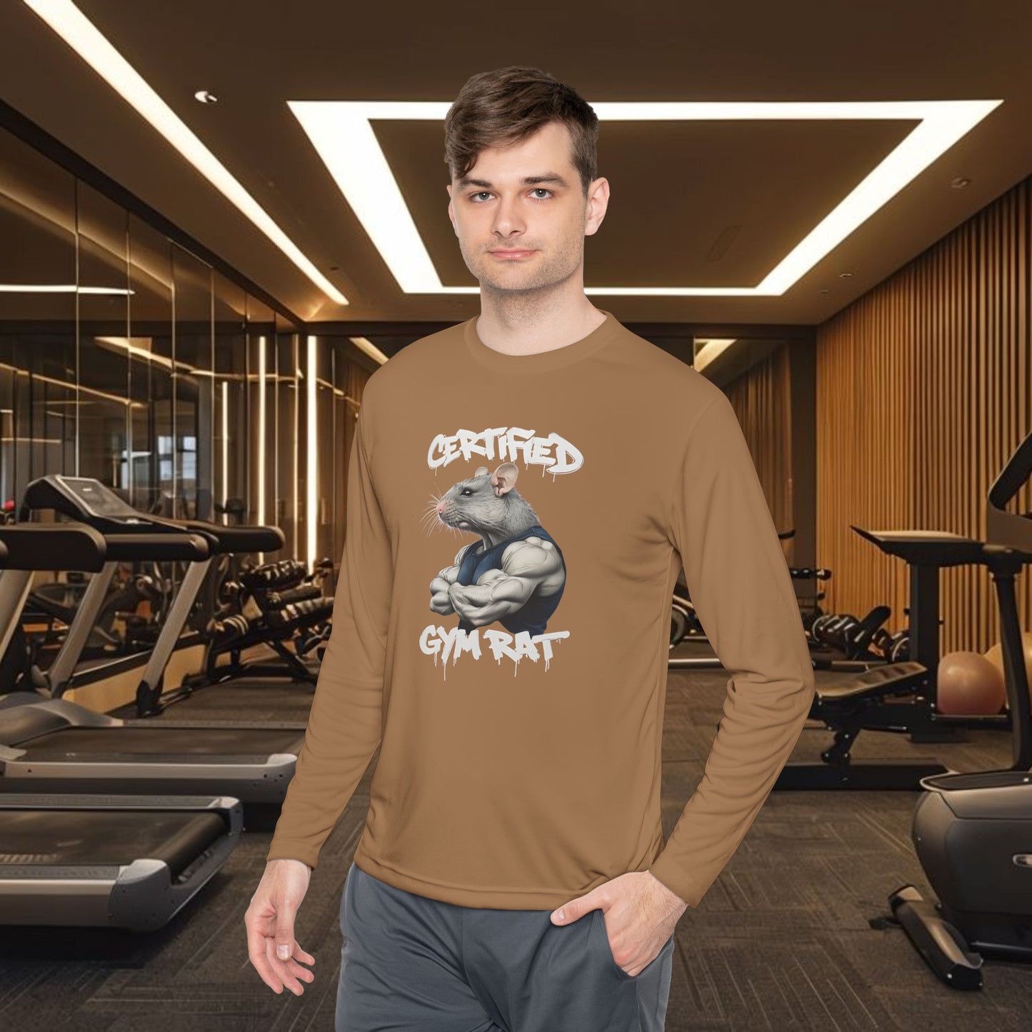 Certified Gym Rat Unisex Lightweight Long Sleeve Tee