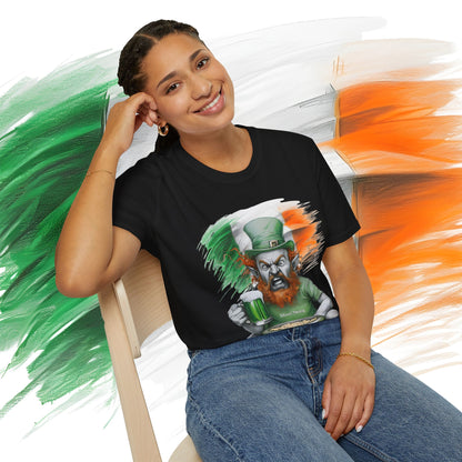 St. Patrick's Day Funny Leprechaun T-Shirt - Unisex Softstyle Tee