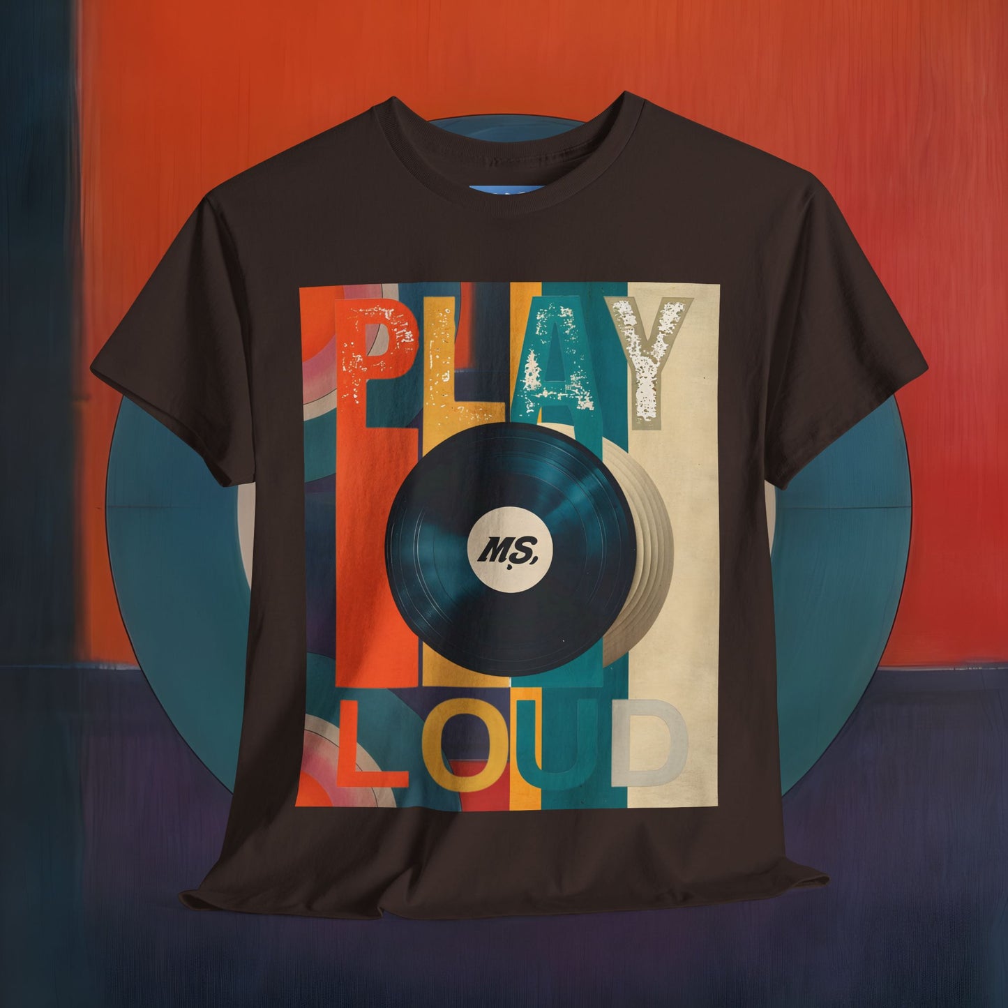 Play Loud Unisex Heavy Cotton Tee - Retro Music Graphic T-Shirt