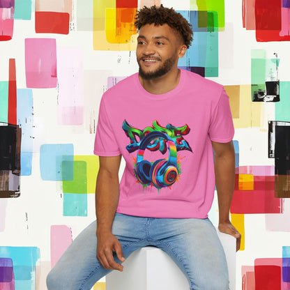 Vibrant DJ Graffiti T-Shirt for Music Lovers