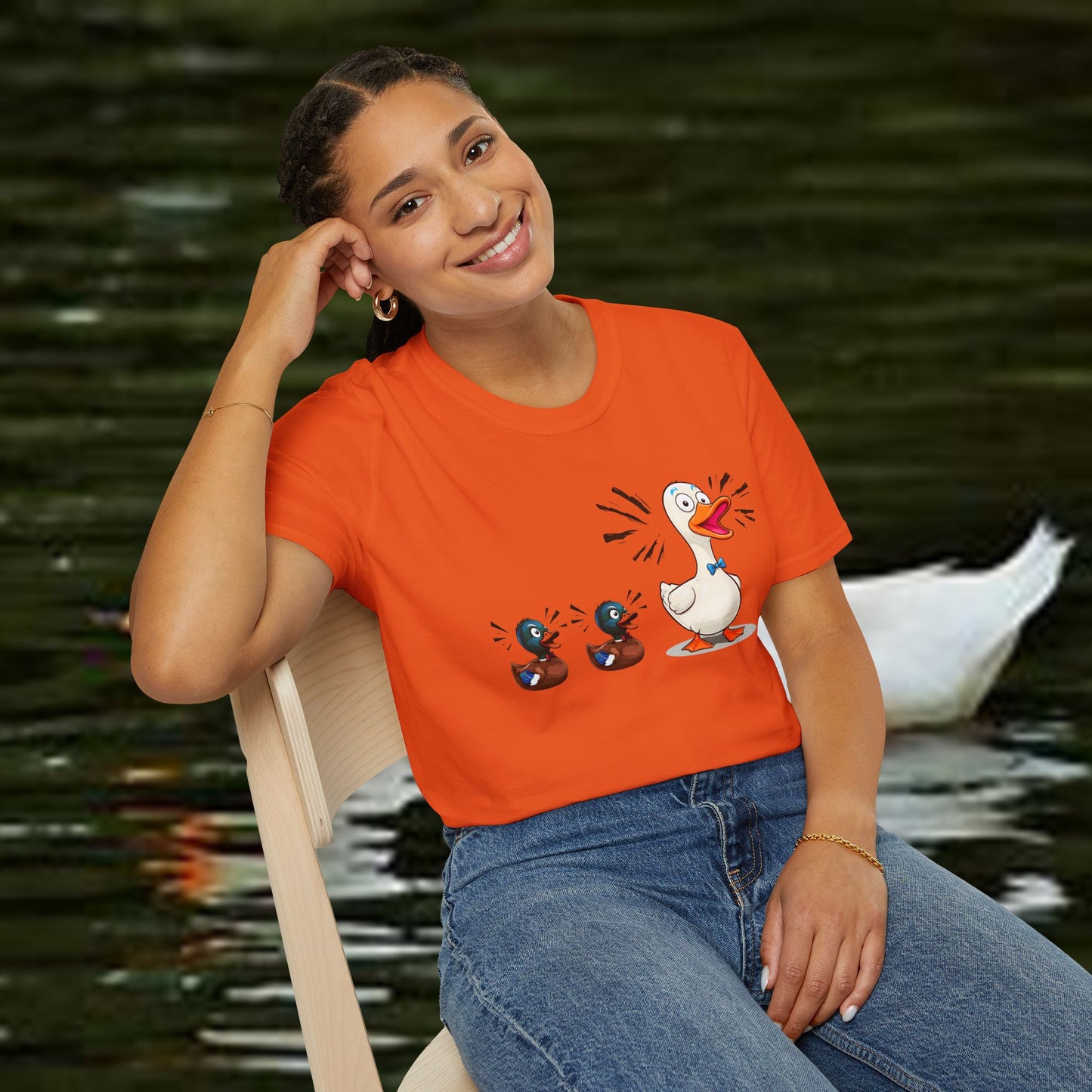 " Duck, Duck Goose" Quirky Duck Squad Unisex T-Shirt - Fun Graphic Tee for Animal Lovers