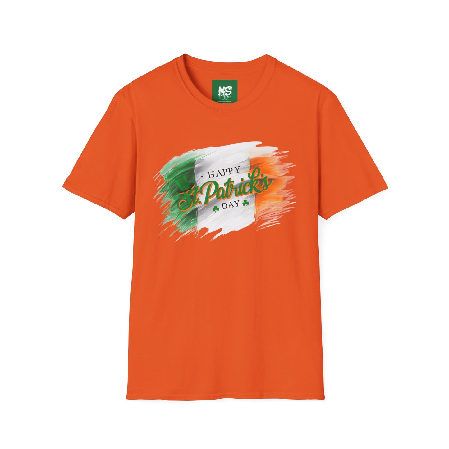 Irish Flag Brushstroke Unisex Softstyle T-Shirt