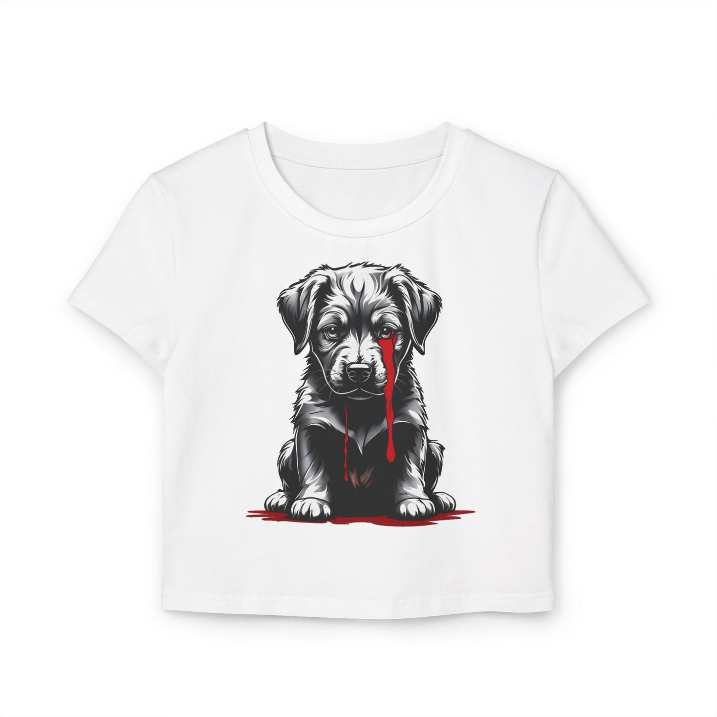 "Tearful Puppy" Women's Baby Tee