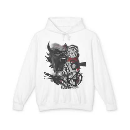 Anarchy Inspired Unisex Lightweight Hooded Sweatshirt - Edgy Streetwear for Cool Fashion Lovers