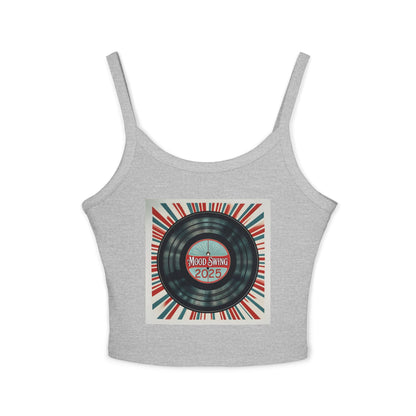 "Vintage Vinyl Vibes" Women's Spaghetti Strap Tank Top