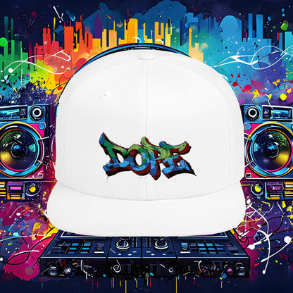 DOPE Graffiti Flat Bill Snapback Cap for Urban Style