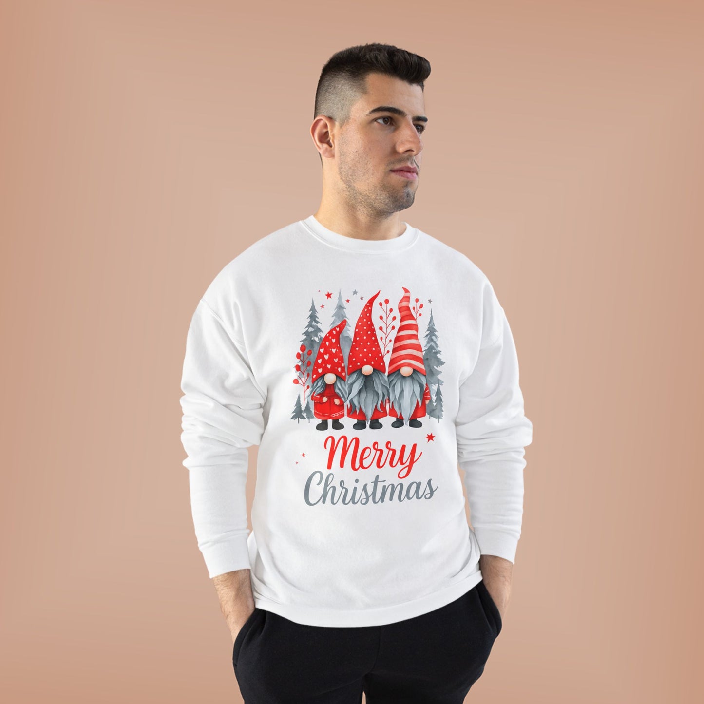 Merry Christmas Gnome Elf Crewneck Sweatshirt