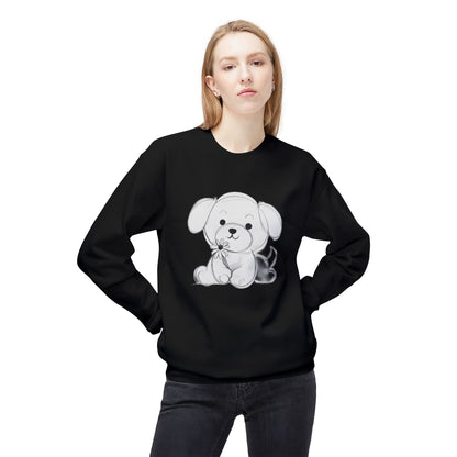 Cute Puppy Graphic Crewneck Sweatshirt - Unisex Softstyle Fleece