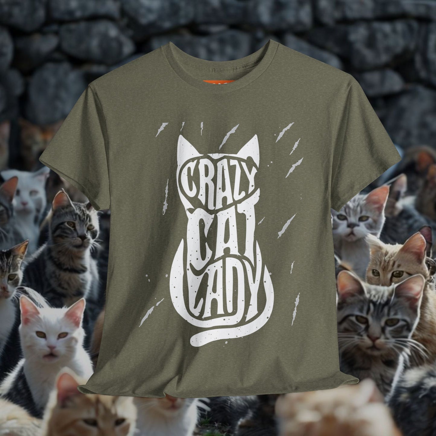 Crazy Cat Lady Unisex Heavy Cotton Tee - Perfect Gift for Cat Lovers