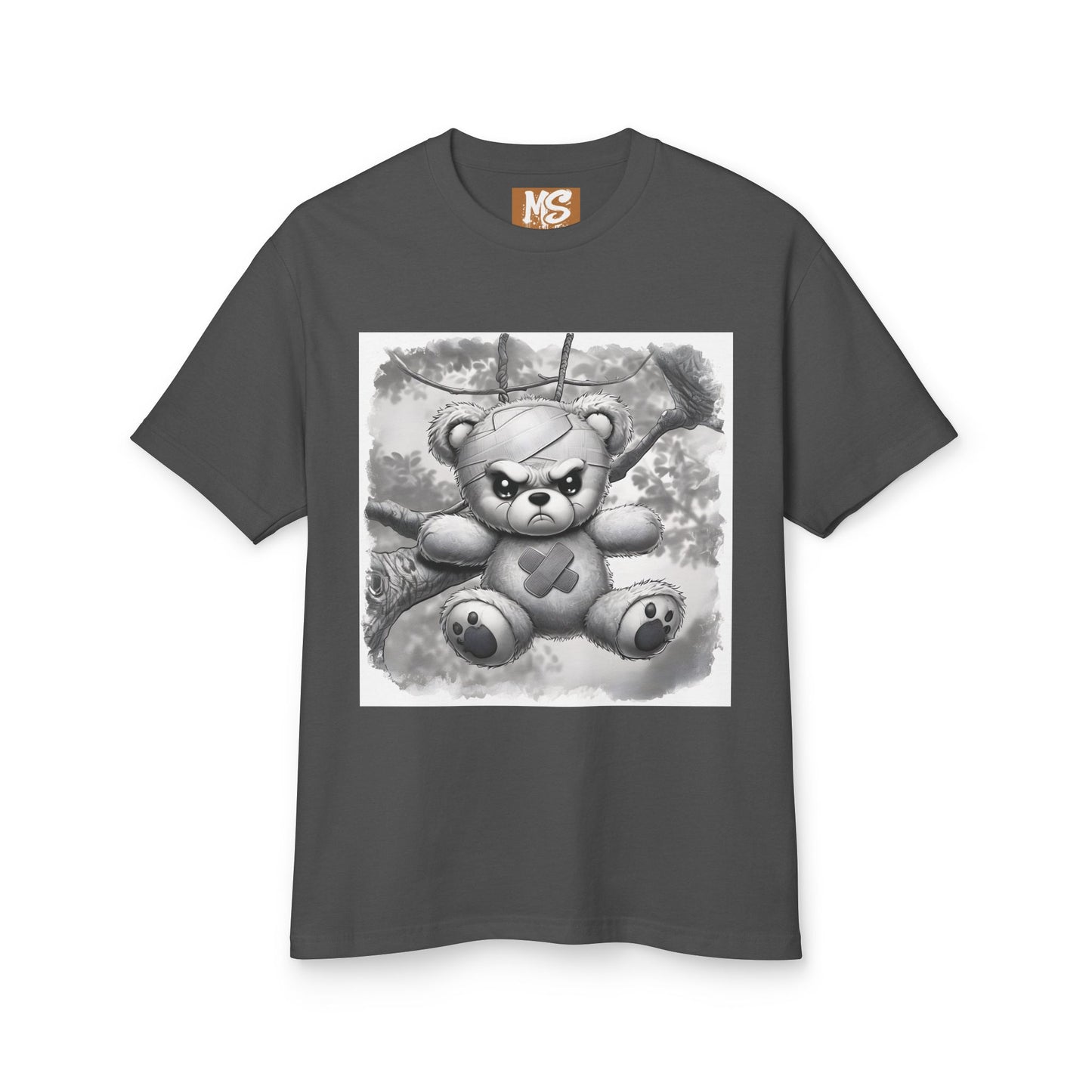 "Bandaged Bear II" Unisex Garment-Dyed Heavyweight Cotton Tee