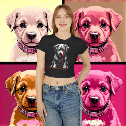 "Tearful Puppy" Women's Baby Tee