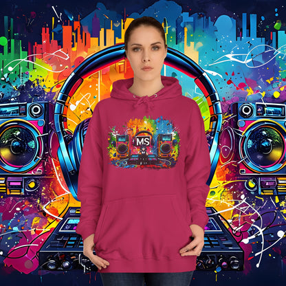 Vibrant Music Festival Unisex College Hoodie - Perfect for Concerts & Casual Wear DJ