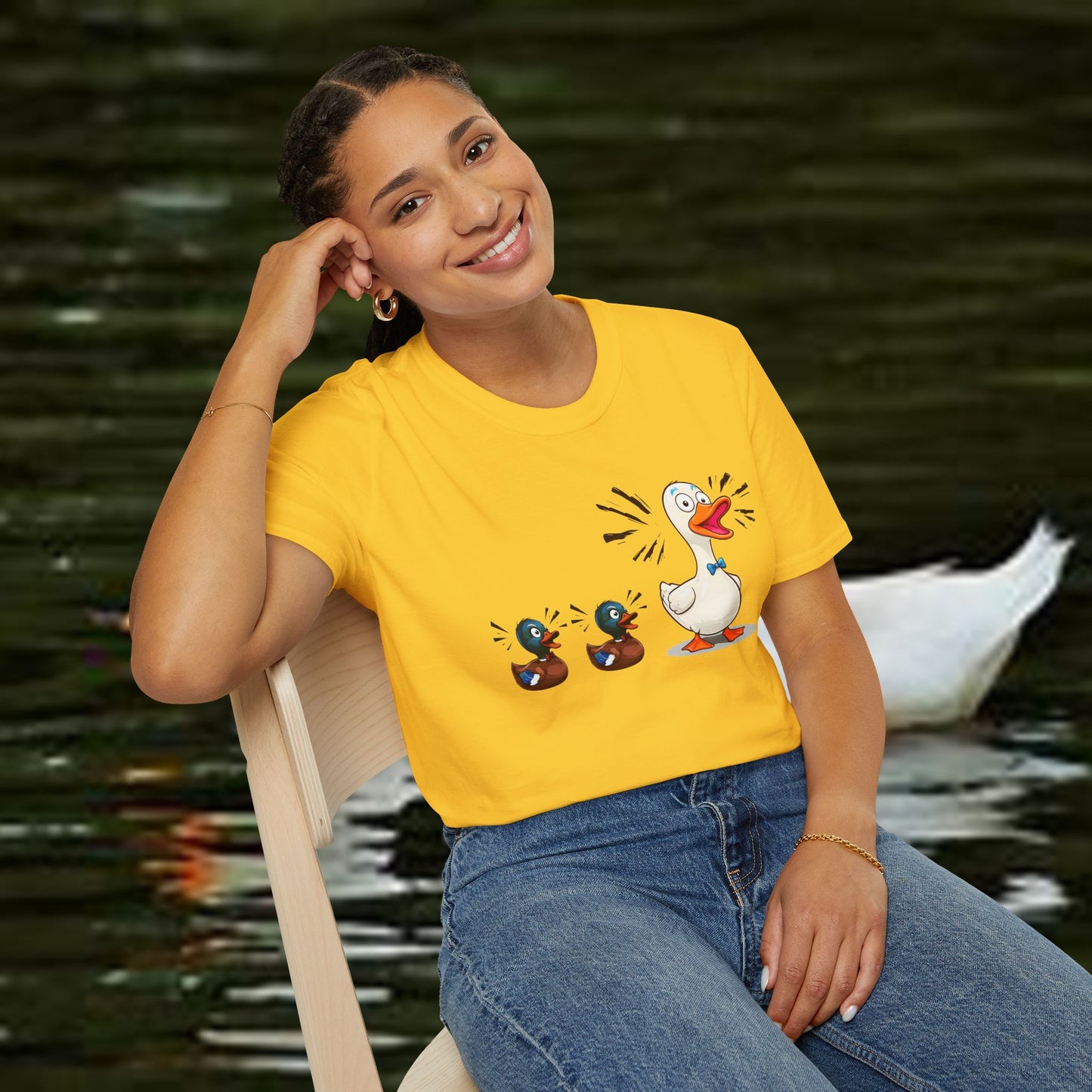 " Duck, Duck Goose" Quirky Duck Squad Unisex T-Shirt - Fun Graphic Tee for Animal Lovers