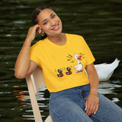 " Duck, Duck Goose" Quirky Duck Squad Unisex T-Shirt - Fun Graphic Tee for Animal Lovers