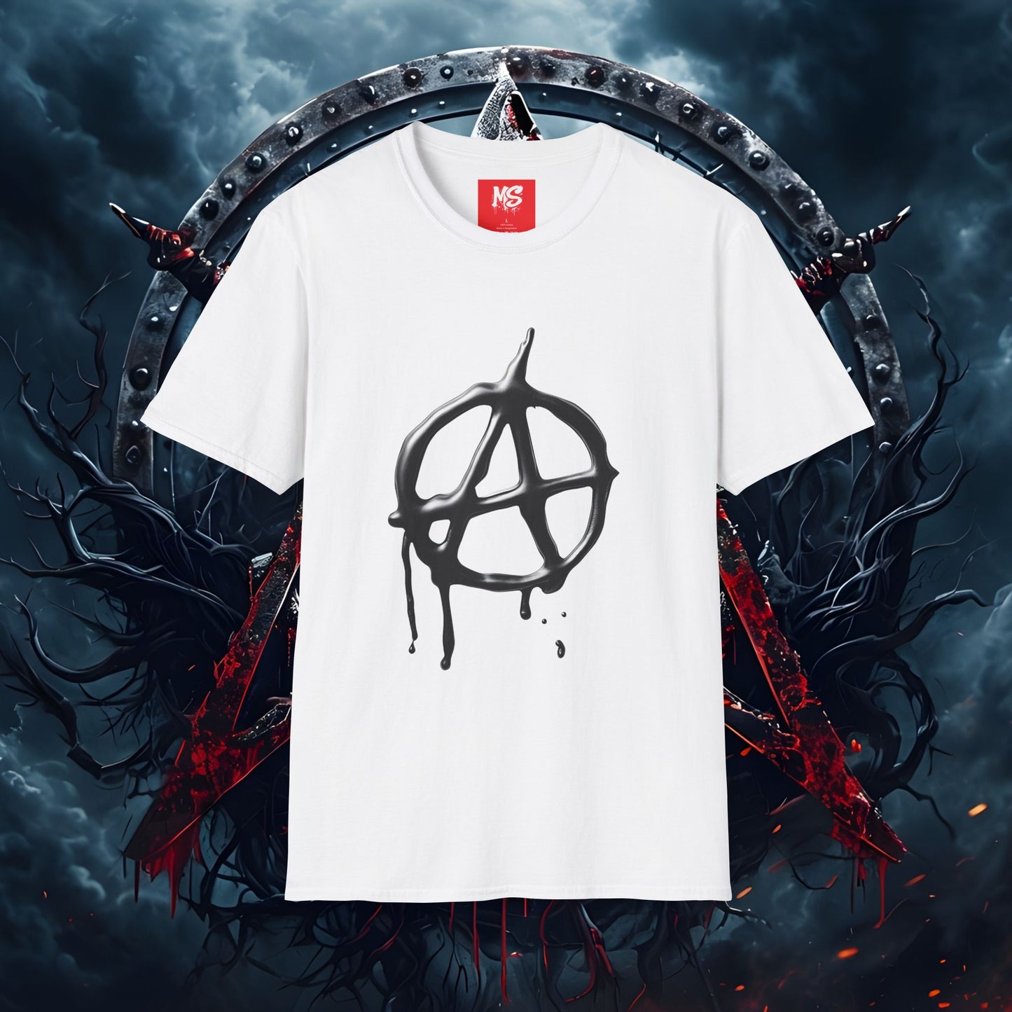 Unisex Softstyle Anarchy T-Shirt | Edgy Graphic Tee for Rebels & Free Spirits