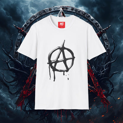 Unisex Softstyle Anarchy T-Shirt | Edgy Graphic Tee for Rebels & Free Spirits
