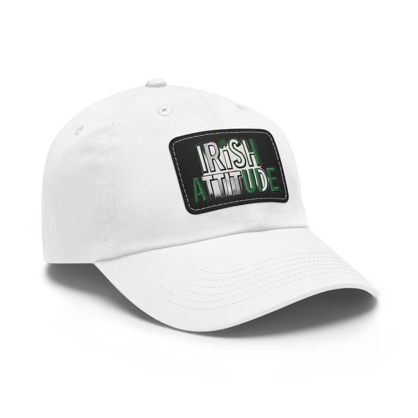 Irish Attitude Dad Hat with Leather Patch | Perfect for St. Patrick's Day