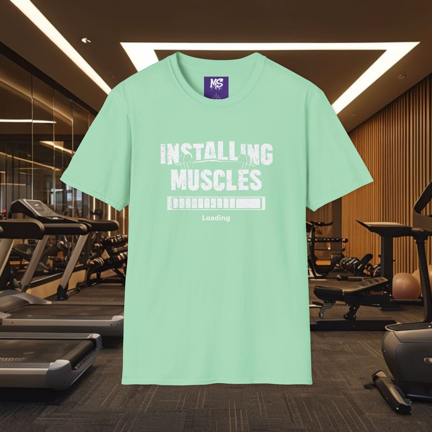 Installing Muscles Gyn Shirt Unisex Softstyle T-Shirt