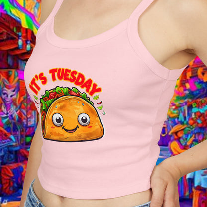 Taco Tuesday Women's Spaghetti Strap Tank Top - Relaxed Vibe for Chilling Days