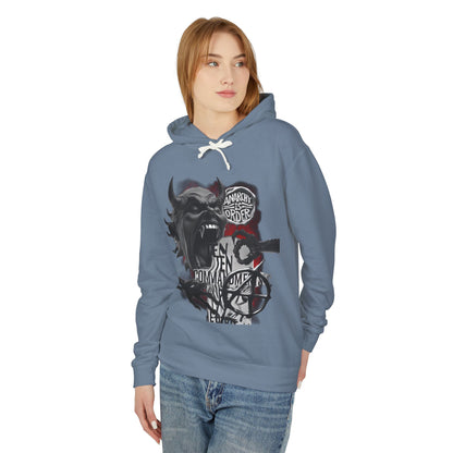 Anarchy Inspired Unisex Lightweight Hooded Sweatshirt - Edgy Streetwear for Cool Fashion Lovers