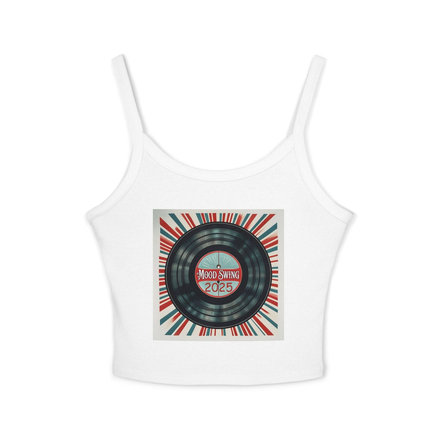 "Vintage Vinyl Vibes" Women's Spaghetti Strap Tank Top