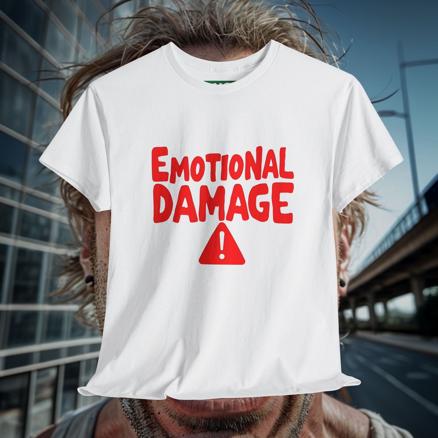 Emotional Damage Unisex Heavy Cotton Tee - Funny Graphic Shirt for Casual Wear
