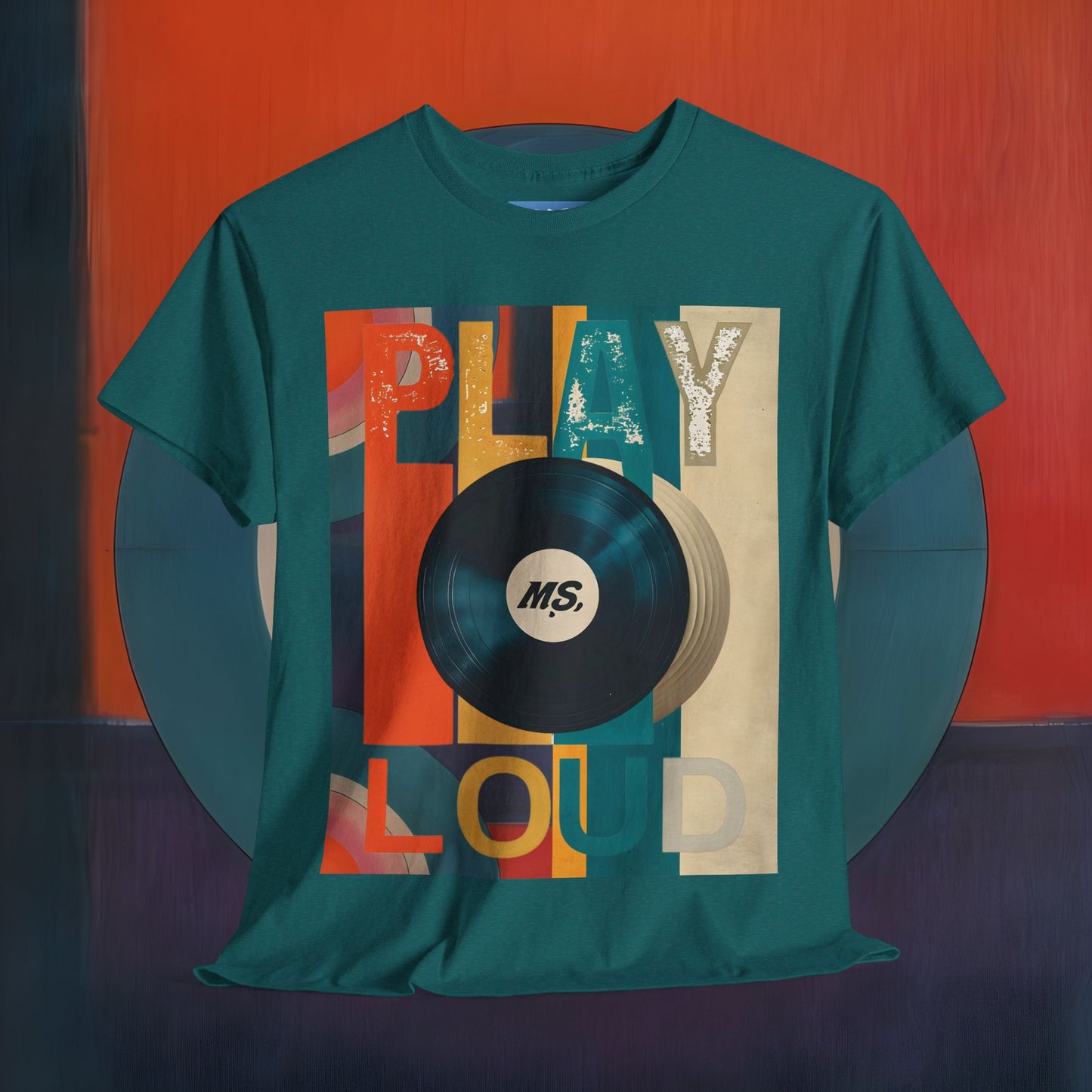 Play Loud Unisex Heavy Cotton Tee - Retro Music Graphic T-Shirt