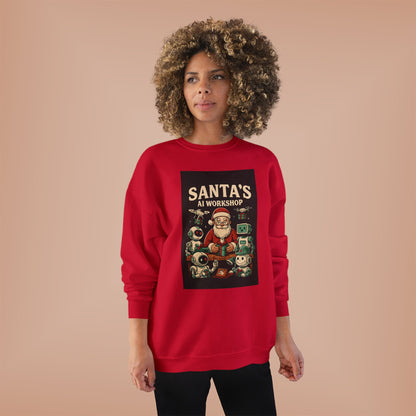 Santa's AI Workshop Sweatshirt — Retro Holiday Tech Christmas Crewneck