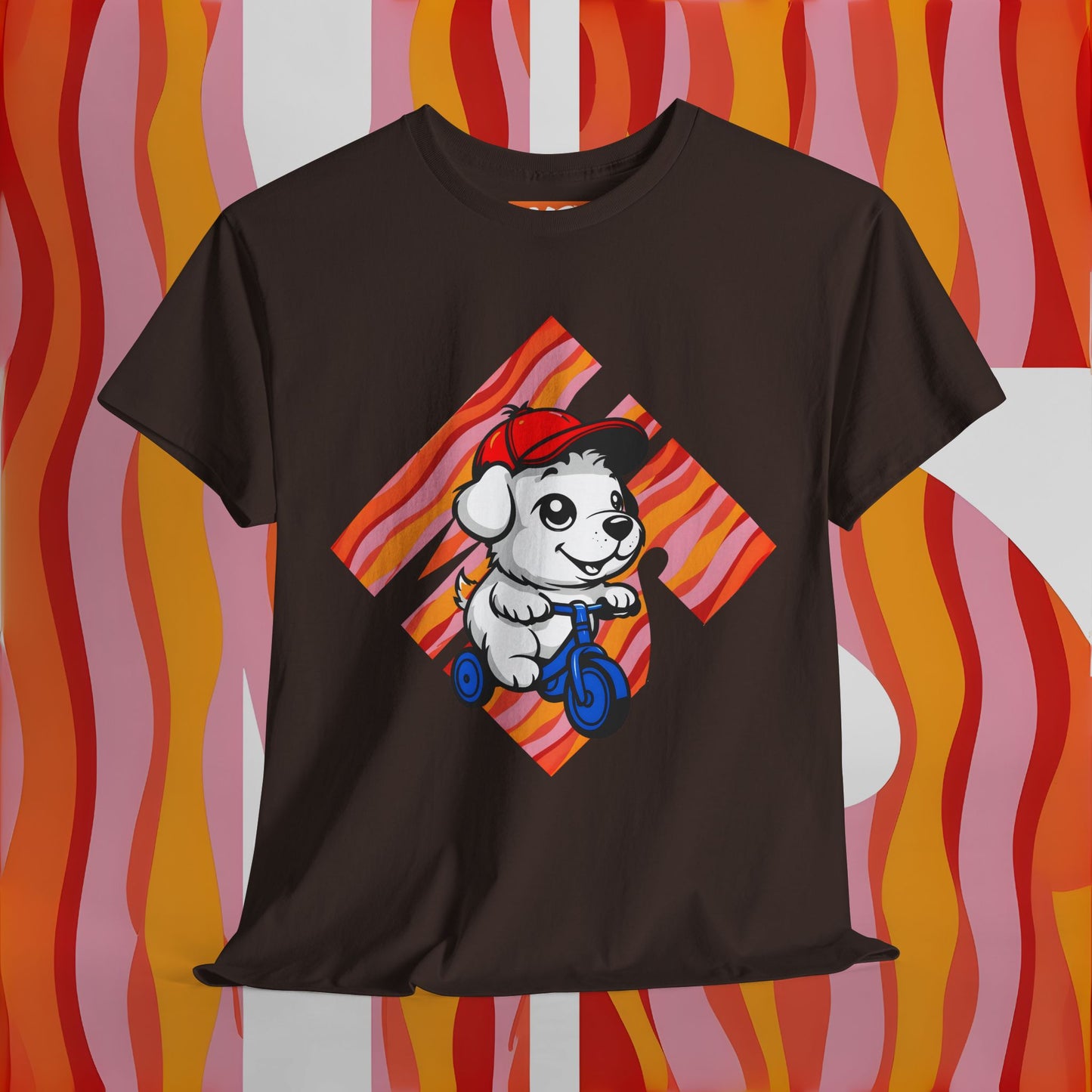 Cute Dog Illustration Unisex Heavy Cotton Tee - Perfect for Pet Lovers!