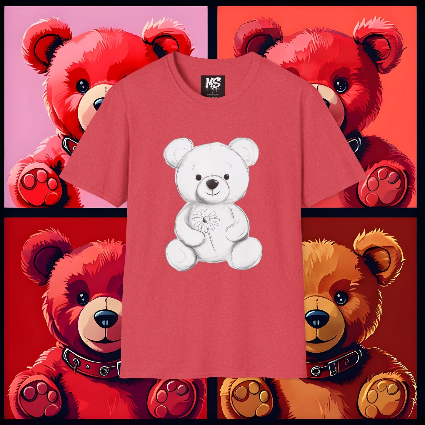 " Teddy Daisy" Unisex Softstyle T-Shirt