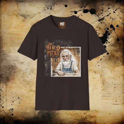 Funny Builder Unisex Softstyle T-Shirt | I Can Build That | Great Gift for Dads and DIY Enthusiasts