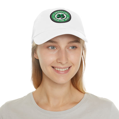 St. Patrick's Day Dad Hat with Leather Patch - Lucky Charm Design