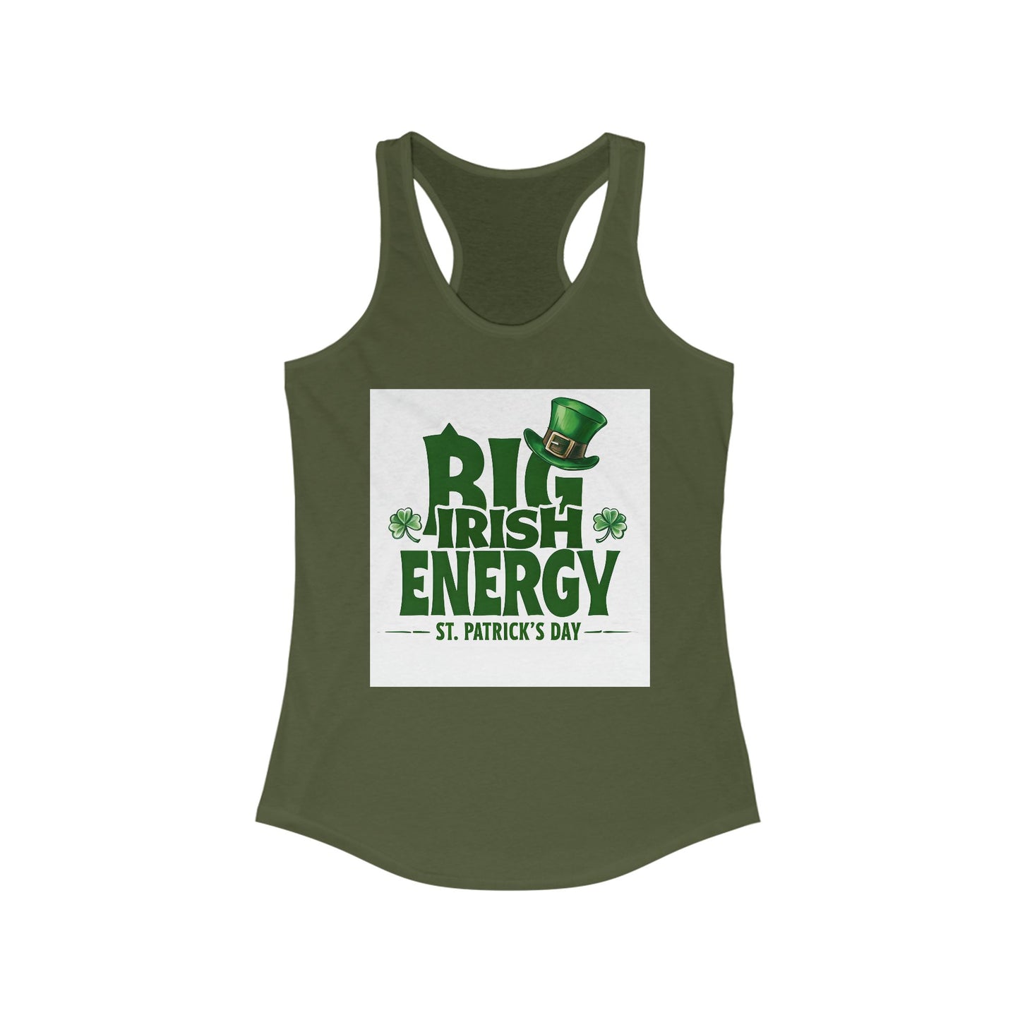 St. Patrick's Day Women's Racerback Tank - Big Irish Energy