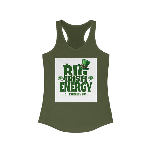 St. Patrick's Day Women's Racerback Tank - Big Irish Energy