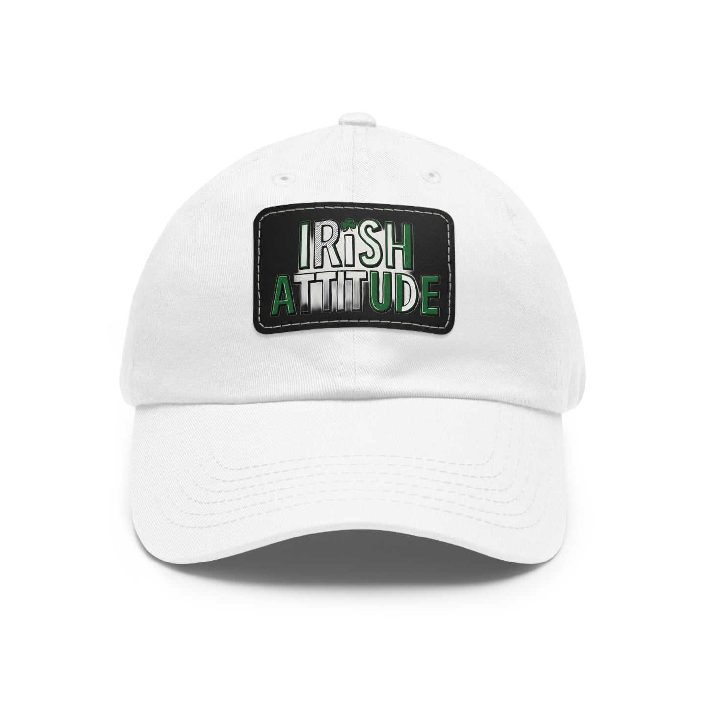 Irish Attitude Dad Hat with Leather Patch | Perfect for St. Patrick's Day