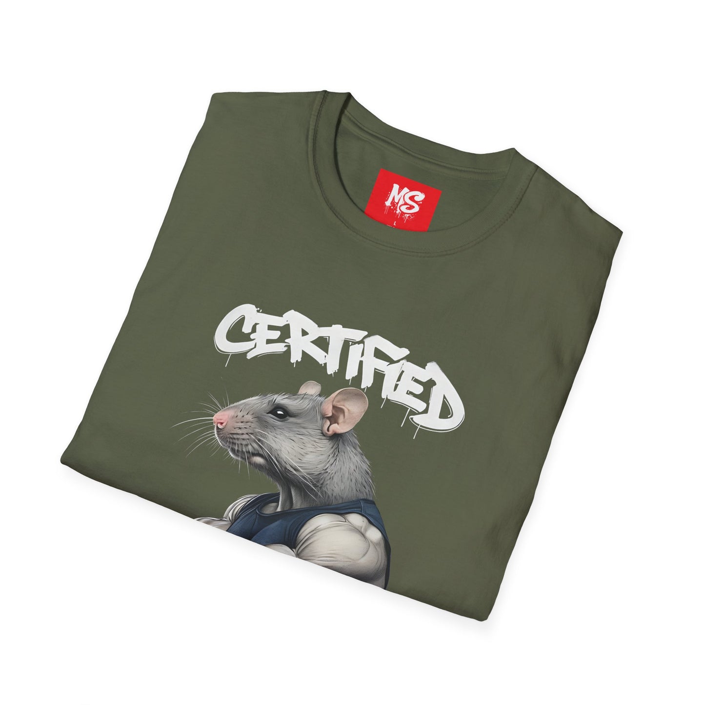 Certified Gym Rat Unisex Softstyle T-Shirt - Fitness Apparel for Workout Enthusiasts