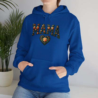 Floral Mama Hoodie - Unisex Heavy Blend™ Sweatshirt for Moms