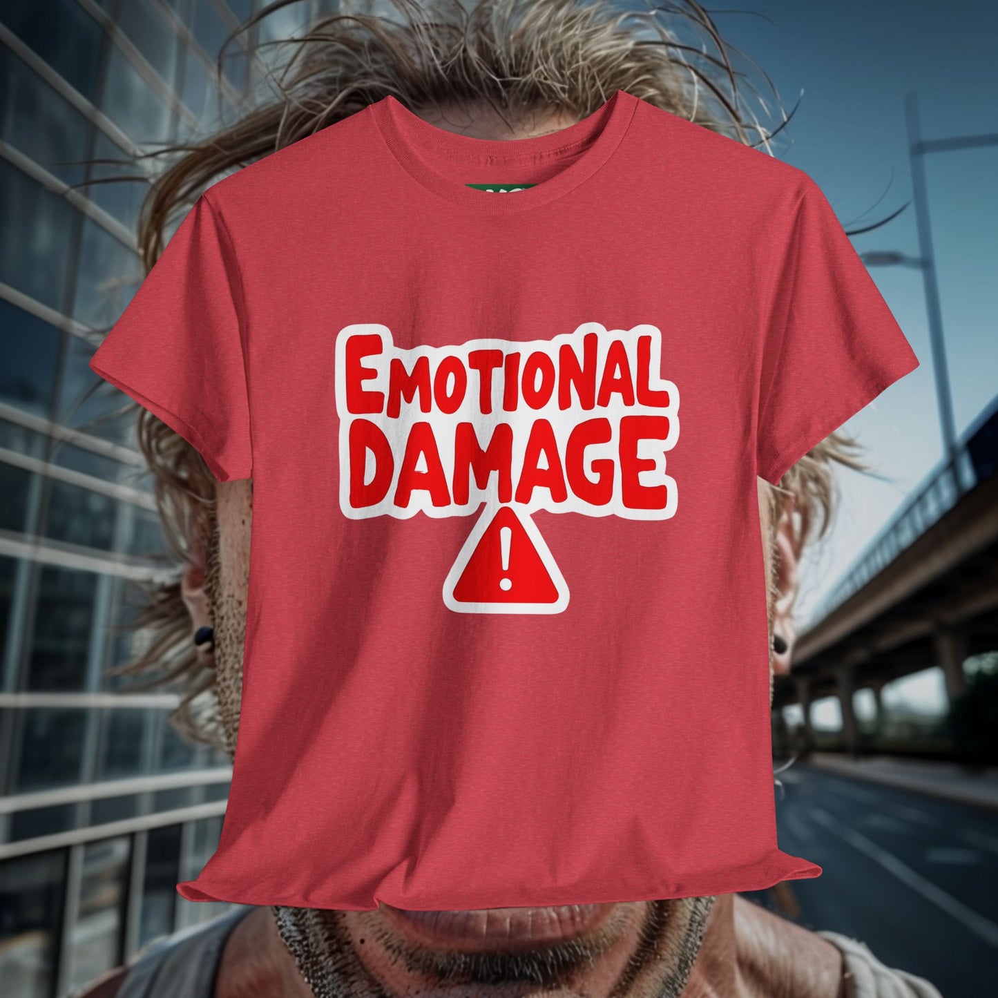 Emotional Damage Unisex Heavy Cotton Tee - Funny Graphic Shirt for Casual Wear