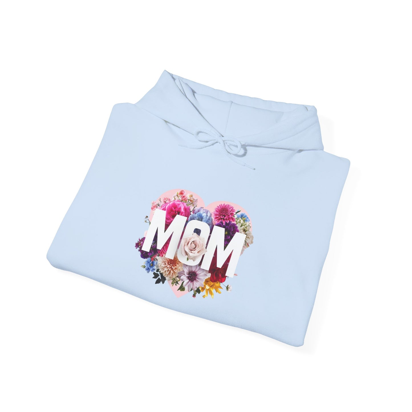 Mom Heart Floral Hoodie - Unisex Heavy Blend™ Sweatshirt for Mother's Day
